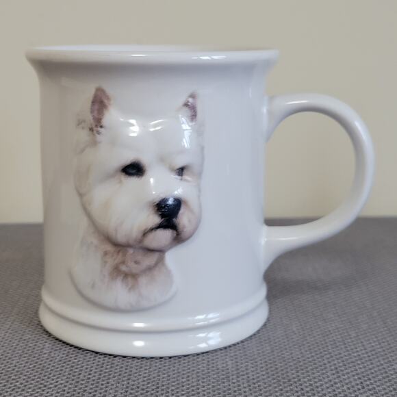 Vintage Westie 1999 XPRES Best Friend Originals 3D 12oz Beverage Mug Clean White - Picture 1 of 8